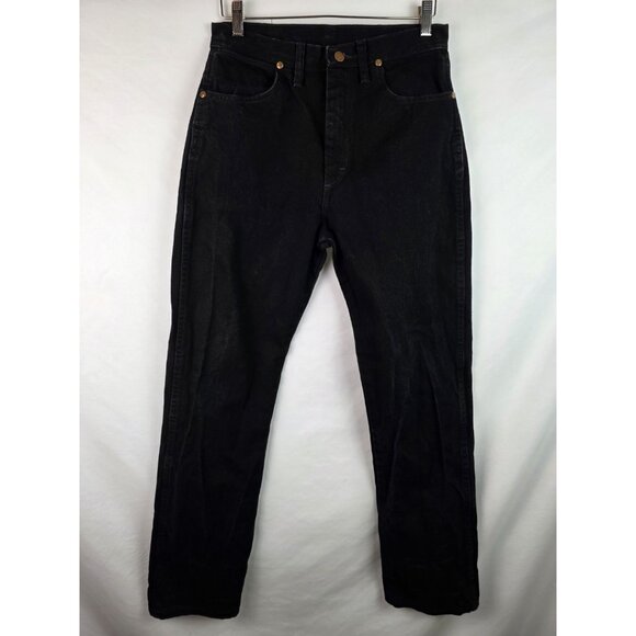 Wrangler Womens Jeans Size 7 x 32 Black Cowboy Cut Slim Fit Denim Pant 112315293 - Picture 1 of 10